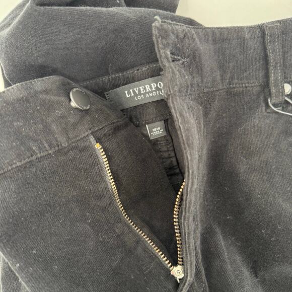 LIVERPOOL Hannah Flare Corduroy Pants Size 18W Onyx Black Stretch Plus Curvy NWT - Picture 12 of 16